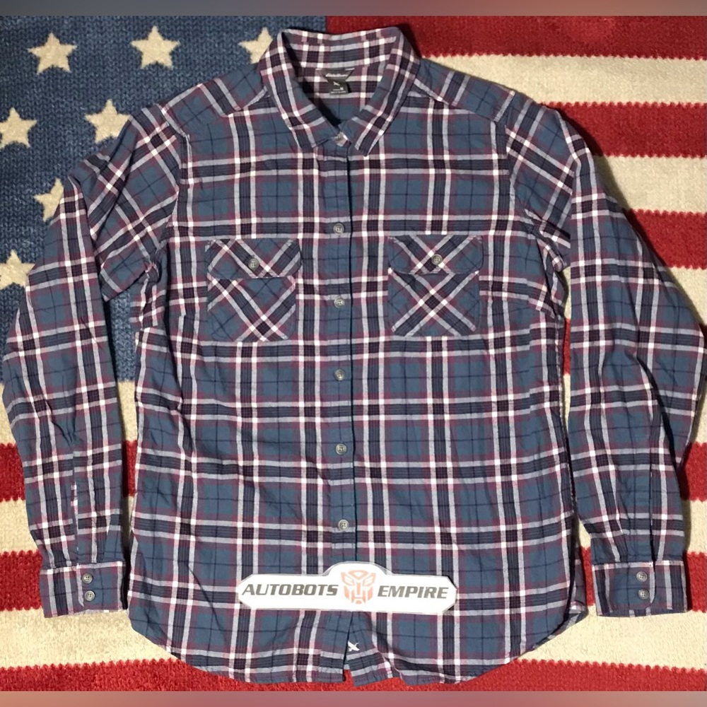 NWOT Vintage Womens EDDIE BAUER Plaid Flannel Shirt M Camp Mountain lv rlpc rlx